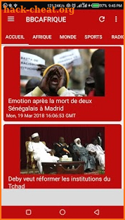 BBC Afrique screenshot