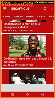 BBC Afrique screenshot