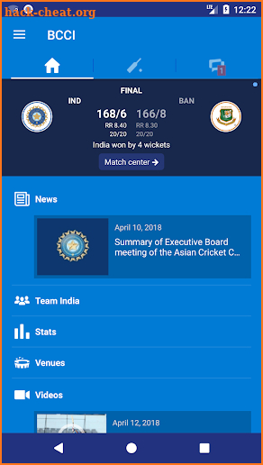 BCCI screenshot