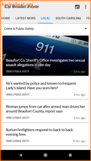 Beaufort Gazette - mobile news screenshot