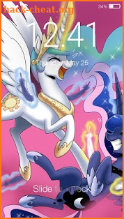 Beautiful Celestia Little Unicorn Lock Screen screenshot