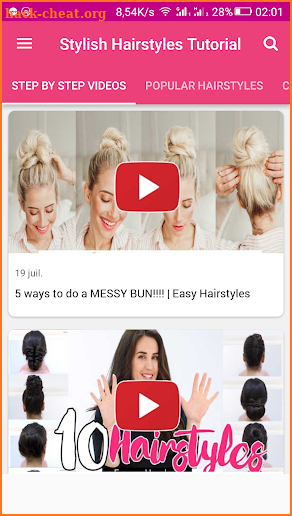 Beautiful easy hairstyles step by step screenshot