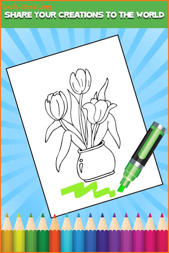 Beautiful Flowers Coloring Book screenshot