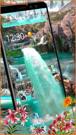 Beautiful Nature Waterfall Theme screenshot