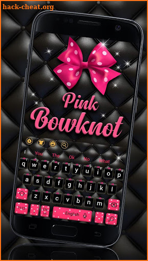 Beautiful Pink Bowknot Keyboard Theme screenshot