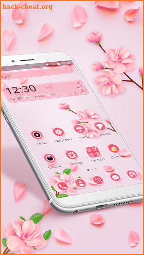 Beautiful Pink Flower Theme screenshot