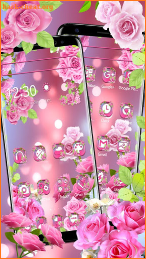 Beautiful Pink Rose Theme screenshot