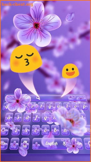 Beautiful Purple Flower Keyboard screenshot