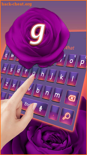 Beautiful Purple Rose Keyboard Theme screenshot