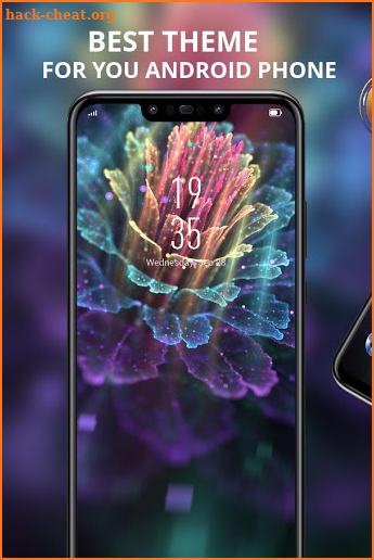 Beautiful Shining Flowers theme Galaxy M30 HD screenshot