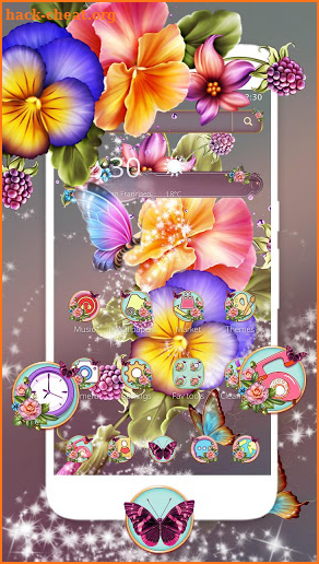 Beautiful Shiny Flower Theme screenshot