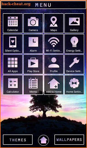 Beautiful Wallpaper Galaxy Tree Theme screenshot