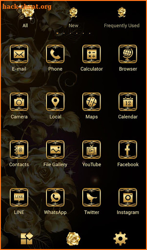 Beautiful Wallpaper Golden Roses Theme screenshot