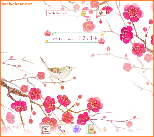 Beautiful Wallpaper New Year Plum Blossoms Theme screenshot