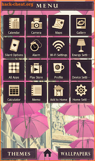 Beautiful Wallpaper Pink Umbrellas Theme screenshot