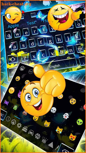 Beauty Flower Butterfly Keyboard Theme screenshot