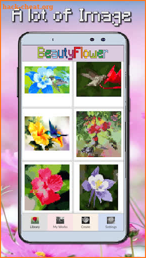 Beauty flowers Landscape Coloring By Number screenshot