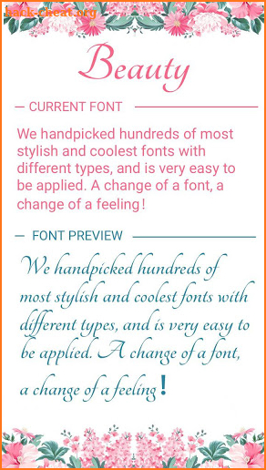 Beauty Font for FlipFont , Cool Fonts Text Free screenshot