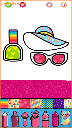 Beauty Glitter coloring game screenshot