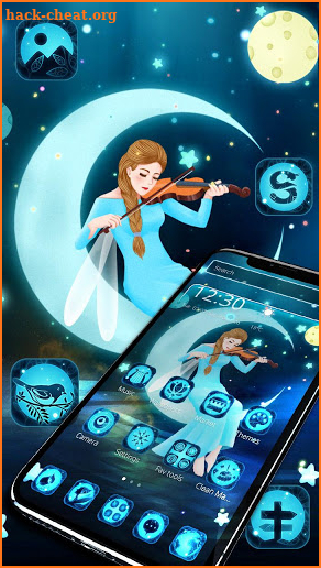 Beauty Moon Night Girl Theme screenshot