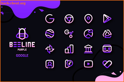 BeeLine Purple Iconpack screenshot