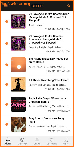 Beepr - Real Time Music Alerts screenshot