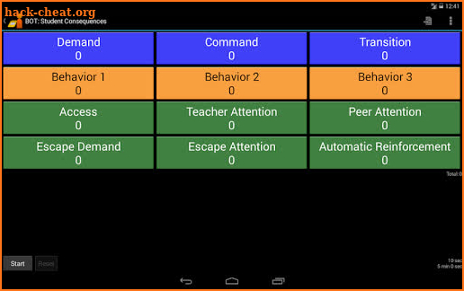 Behavioral Observation Tool screenshot