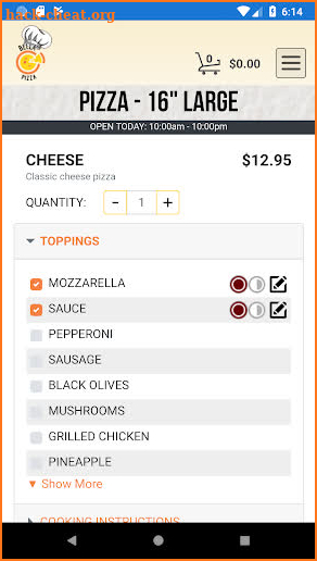 Bella Pizza, New Jersey screenshot