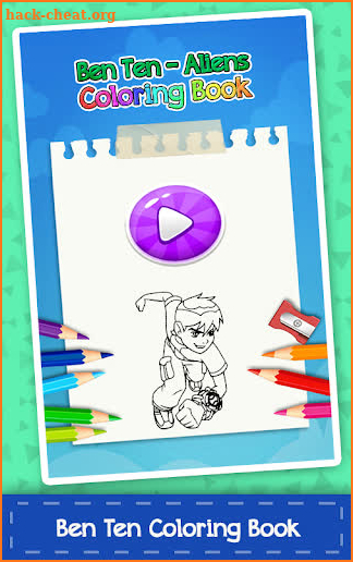 Ben Alien 10 coloring book screenshot