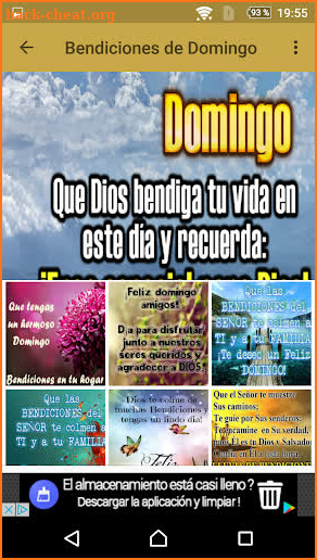 Bendiciones de Domingo - Texto e imágenes screenshot