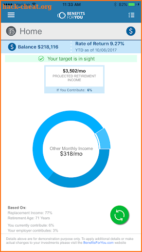 BenefitsForYou Retirement screenshot