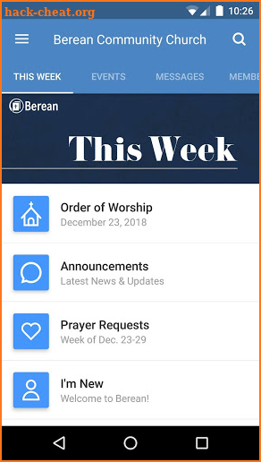 Berean Community Church screenshot