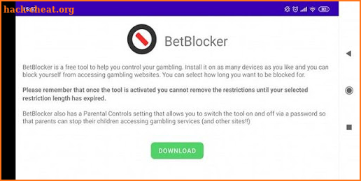 Bet Blocker screenshot