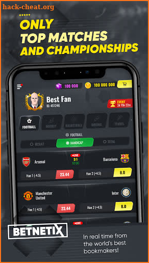 BetNetix - Sports Betting Game, Betsim with Odds screenshot