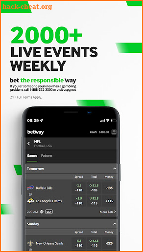 Betway VA: Virginia Sportsbook screenshot