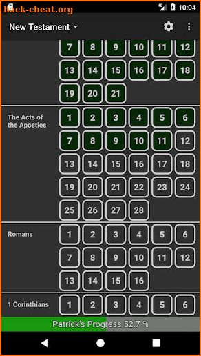 Bible Reading Chart screenshot