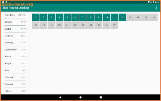 Bible Reading Checklist screenshot