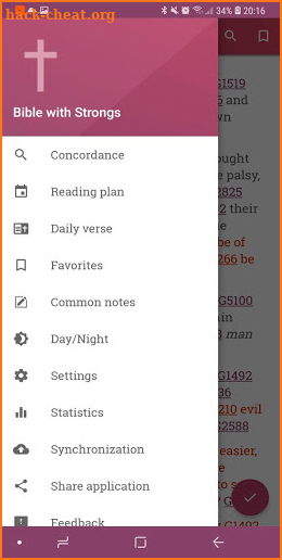 Bible with Strong's Concordance screenshot
