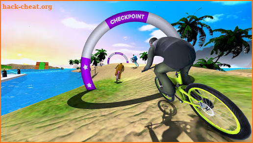 Bicycle Water Surfing Beach Stunts screenshot