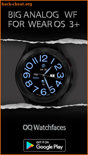 Big Analog WF For WEAR OS 3+ screenshot