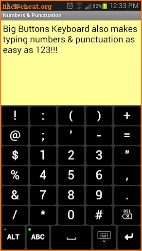 Big Buttons Keyboard Demo screenshot