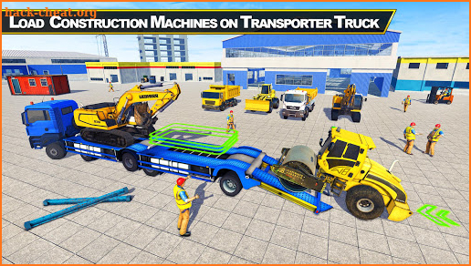 Big Machine Construction Transport Truck Games screenshot