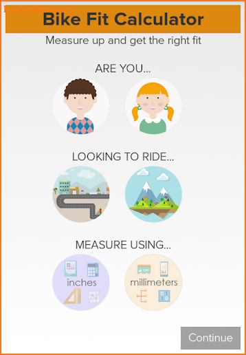 Bike Fit Calculator screenshot