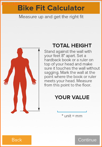 Bike Fit Calculator screenshot