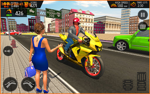 Bike Taxi Driving Simulator: Motorcycle Lift Game screenshot