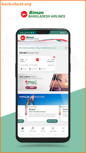 Biman Bangladesh Airlines screenshot