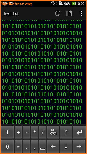 Binary Numeric Keypad screenshot