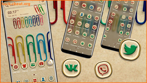 Binder Clips Launcher Theme screenshot