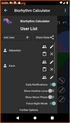 Biorhythm Calculator screenshot