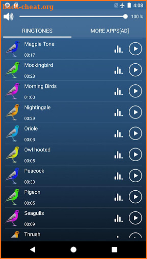 Bird Sound Ringtones & Wallpapers screenshot